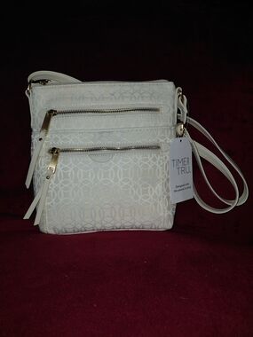 TIME and TRU Cream Crossbody Bag